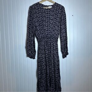 Velvet by Graham & Spencer Kirsten Thistle Print Ruched Waist Dress Small Floral